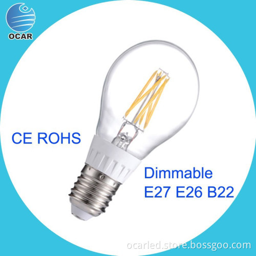 Alibaba Express Filament Led Bulb 4w 6w 8w,High quality Led Filament Lamp,led bulbs light
